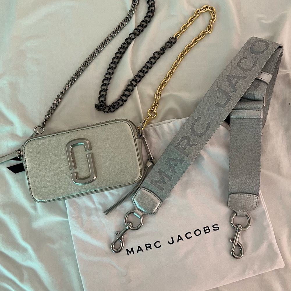 Marc Jacobs Silver DTM Snapshot Bag